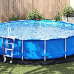 Tapis de piscine Noir &Oslash; 550 cm Tissu non tiss&eacute;