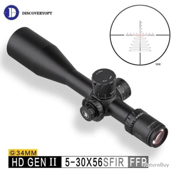 Discovery hd gen 2 5-30X56 ffp sfir z�ro stop+collier rectifi� 6061+bipied abs aluminium rotatif 360