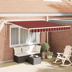Tissu de auvent Orange et marron 300 x 250 cm Polyester