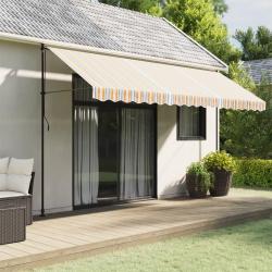 Tissu de remplacement de cantonni&egrave;re d'auvent multicolore 4,5 m