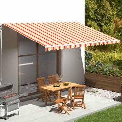 Tissu de remplacement pour auvent, jaune et orange, 500 &times; 300 cm