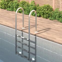 &Eacute;chelle de piscine 54x38x184,5 cm acier inoxydable 304