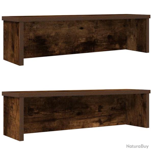 �tag�res de cuisine empilables 2 pcs ch�ne fum� 60x15x16 cm