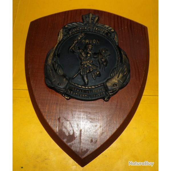 PLAQUE DU BATEAU ORION DES ETATS UNIS , �L'USS Orion (AS-18) �tait un p�trolier de sous-marin de cla