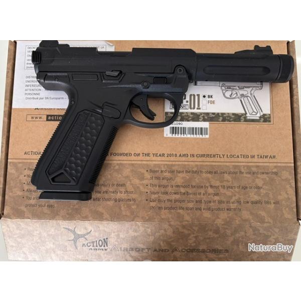 Pistolet ASSASSIN AAP01 FULL AUTO BLACK GAZ ACTION ARMY AIRSOFT