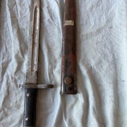 Ba&iuml;onnette turque mod&egrave;le 1903 avec fourreau