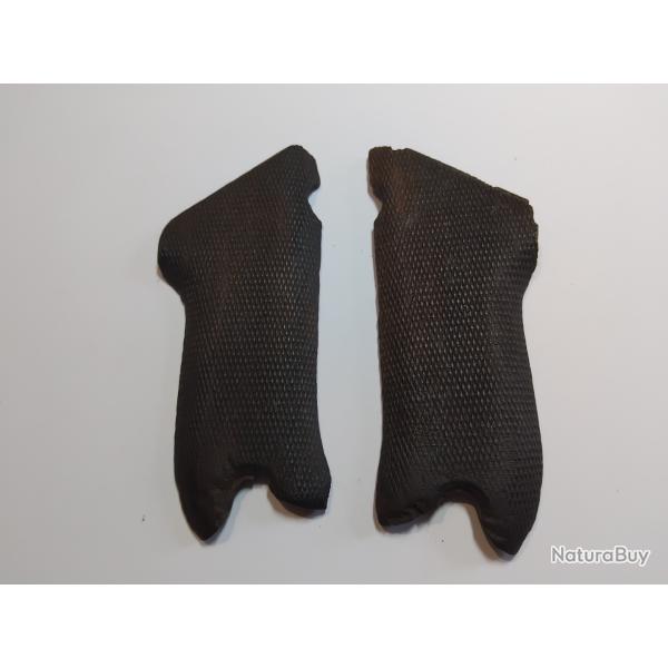 P08 Luger - Paire de plaquettes en bois, �tat d'origine