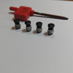 Lot de 4 vis + inserts pour plaquettes Colt 1911