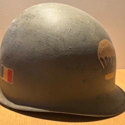 Casque US M1 1er RCP Parachutiste avec nominatif