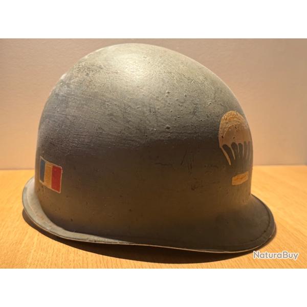 Casque US M1 1er RCP Parachutiste avec nominatif