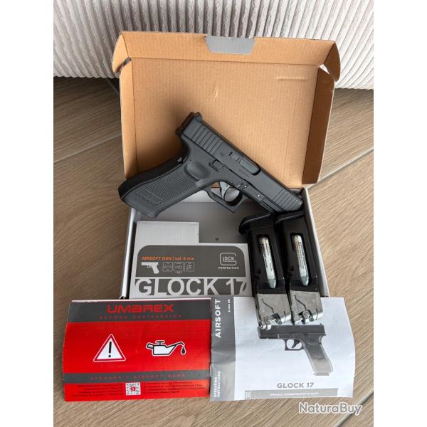 Glock 17 Gen 5 MOS UMAREX 3 Chargeurs CO2