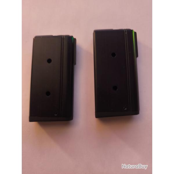 Lot de deux chargeurs  10 coups neuf pour carabine Sako quad calibre 22 long rifle