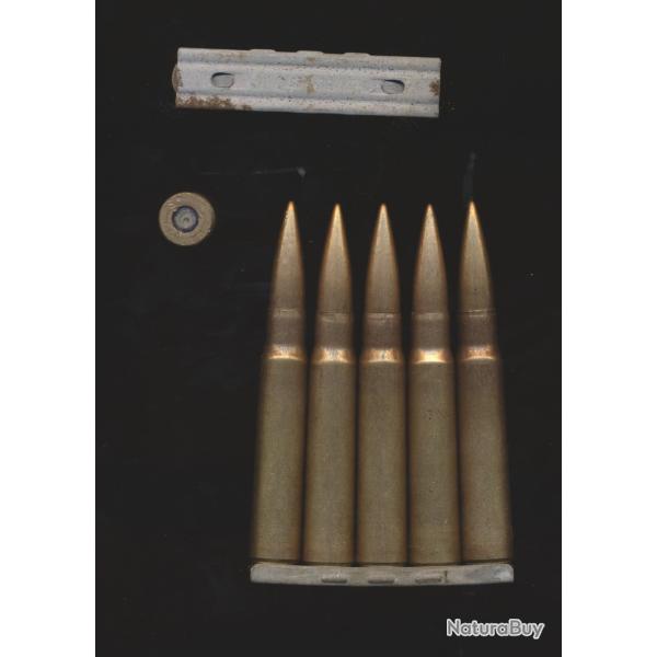 5948A UN CLIP COMPLET DE 7,92x57 ww2  Balle SmE NEUTRA
