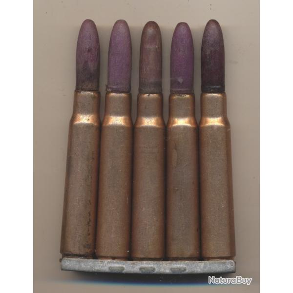 5948L UN CLIP COMPLET DE 7,92x57 ww2  PP 33 �tui  acier cuivr� NEUTRA