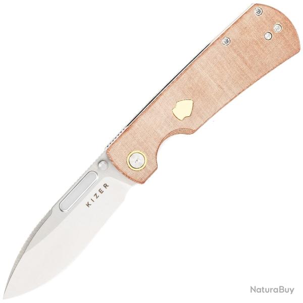 Kizer Vanguard Retro Nitro-V Micarta & brass