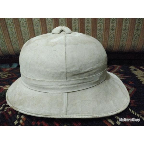 casque colonial anglais 1933complet authentique marquage