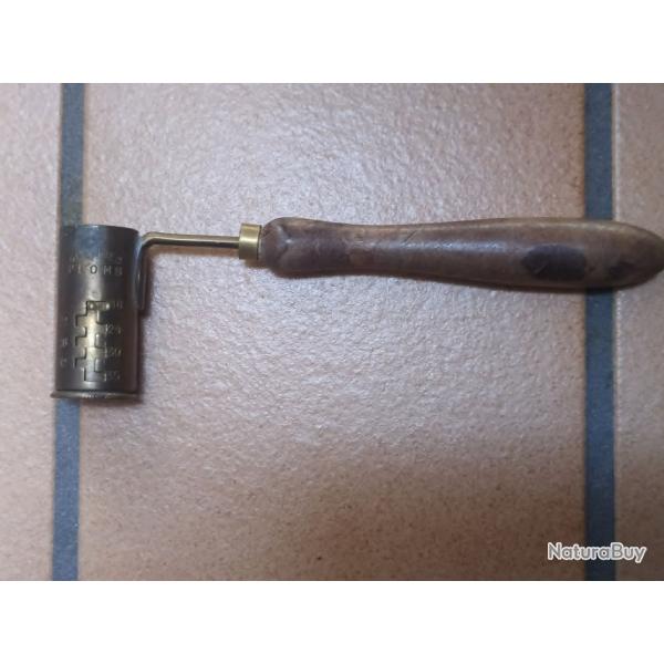DOSETTE ANCIENNE POUR LA POUDRE OU PLOMB POUR RECHARGEMENT TIR CHASSE dosette n1