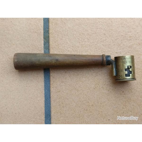 DOSETTE ANCIENNE POUR LA POUDRE OU PLOMB POUR RECHARGEMENT TIR CHASSE ANCRE H.N dosette n4