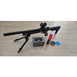 Snowpeak PP750 5.5mm custom 19,9J, Bipied, Point Rouge Vector Optics, Silencieux SD5 et crosse.