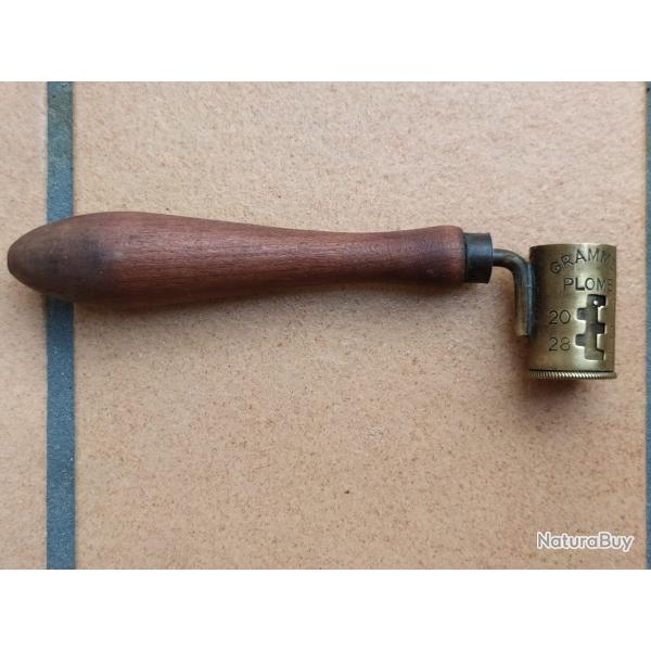 DOSETTE POUR CARTOUCHES ANCIENNE GRAMME POUDRE  ET PLOMB MARQUAGE ANCRE ET H.N dosette n3