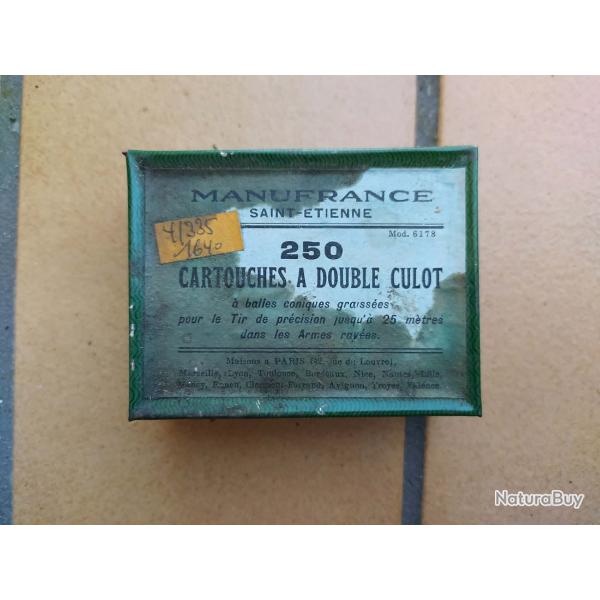 BOITE VIDE MANUFACTURE DE SAINT ETIENNE POUR 250 CARTOUCHES A DOUBLE CULOT