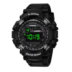 Montre Digitale Sport Etanche Unisexe R-Shock Noir