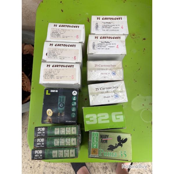 Vend lot de cartouches cal 12