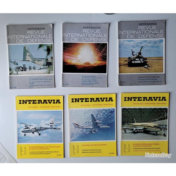 6 revues interavia revue internationale de defense aeronautique astronautique electronique 1967