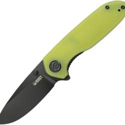 Couteau Pliant Kubey Belus Lame Acier AUS-10 Manche G10 Jaune Translucide Liner Lock KUB342G