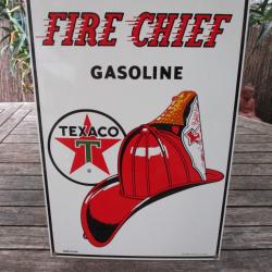 plaque emaillee us fire chief