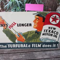 plaque emaillee us texaco
