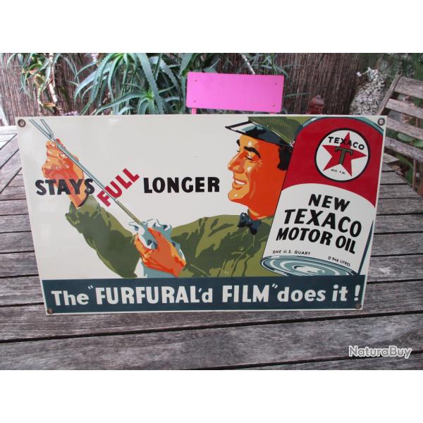 plaque emaillee us texaco