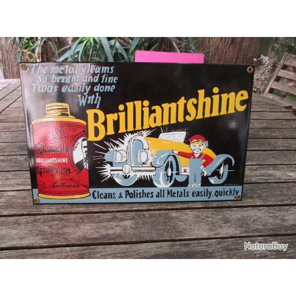 plaque vintage en porcelaine emaillee