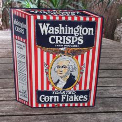 plaque vintage en porcelaine emaillee corn flakes
