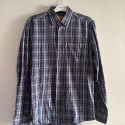 Magnifique Chemise Manches Longues Homme Ligne Verney-Carron  Bleu/Marron ench&egrave;re bon etat