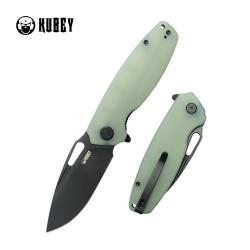 Couteau Pliant Kubey Tityus Lame Acier 14C28N Manche G10 Jade Liner Lock KUB322X