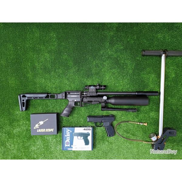 PACK-3 LASER Carabine PCP SNOWPEAK AP900B Cal. 5,5 mm 19,9 J. R�servoir en aluminium