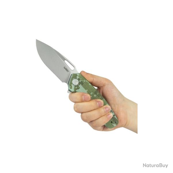 Couteau Pliant Kubey Tityus Lame Acier 14C28N Manche G10 Camouflage Liner Lock KUB322Q
