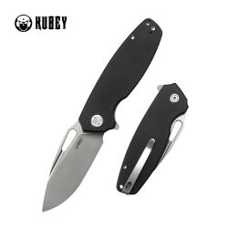 Couteau Pliant Kubey Tityus Lame Acier 14C28N Manche G10 Noir Liner Lock KUB322O