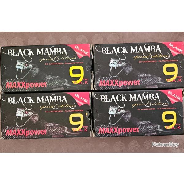 CARTOUCHES A BLANC PUISSANTES BLACK MAMBA CAL. 9MM PAK