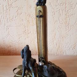chien &agrave; l'arr&ecirc;t  bronze