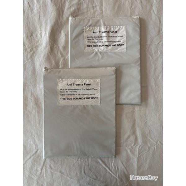 Lot de 2 plaques anti-trauma pour gilet pare-balles