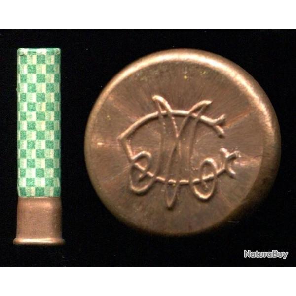 9 mm Flobert - bel �tui � damiers verts et blancs - beau marquage en relief  Marcel GAUPILLAT