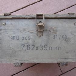 Caisse bois &agrave; munitions 7.62X39MM PERIODE? INFOS BIENVENUES 51/91 POUR 1951?