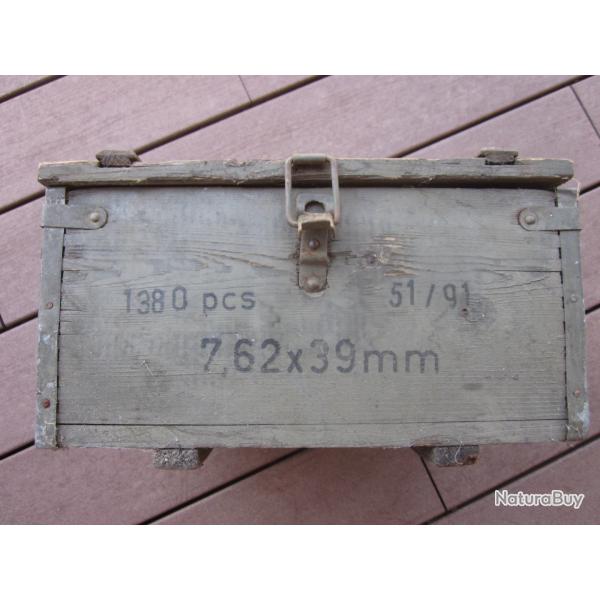 Caisse bois � munitions 7.62X39MM PERIODE? INFOS BIENVENUES 51/91 POUR 1951?