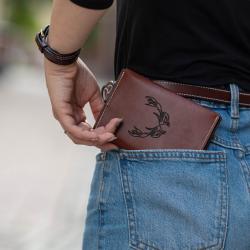 Le Voyageur - Porte-carte / &eacute;tuis pour permis de chasse en cuir - personnalis&eacute;