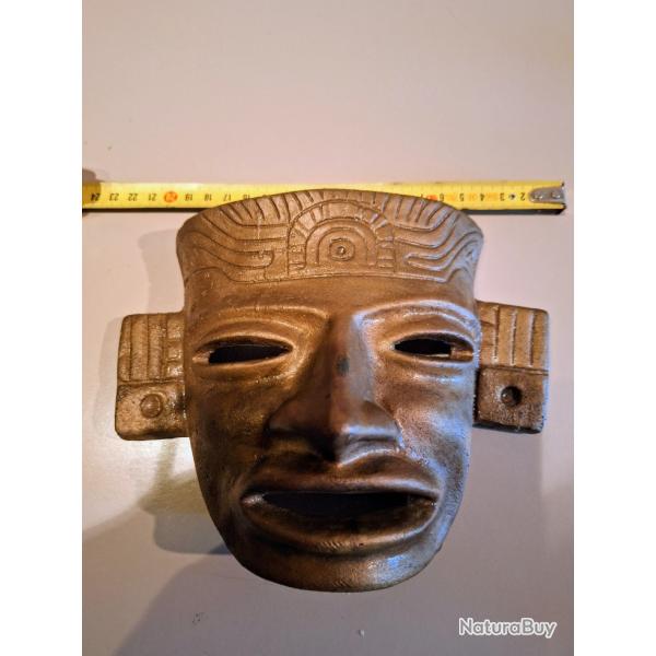 masque inca atz�que bronze