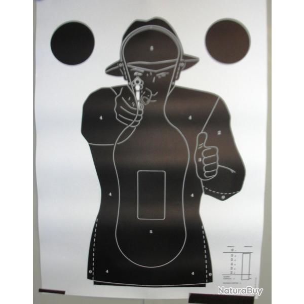 Cibles de tir "type police" x10