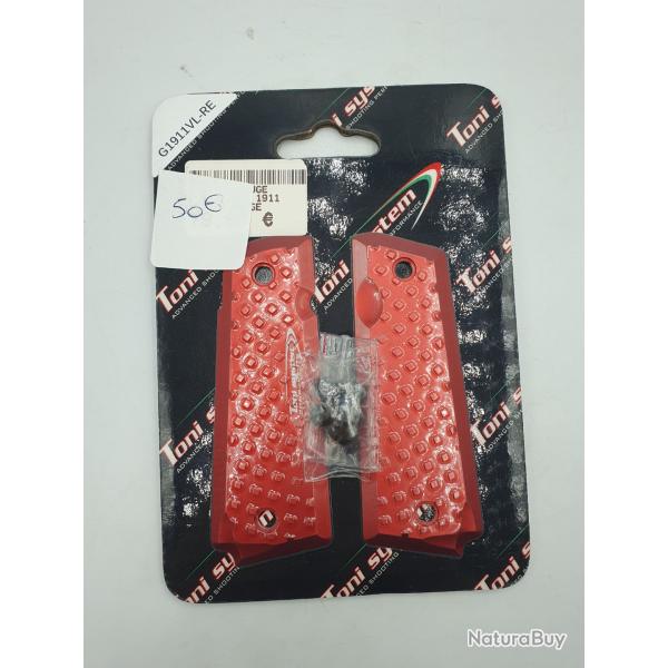 OP ACC - PLAQUETTES 1911 TONI SYSTEM ROUGE - G1911VL-RE