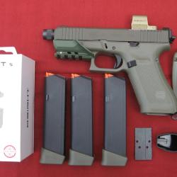 GLOCK 45 GEN 5 HUNTER EDITION MOS Neuf!!! 9x19 canon filet&eacute; &eacute;quip&eacute; OSIGHT S
